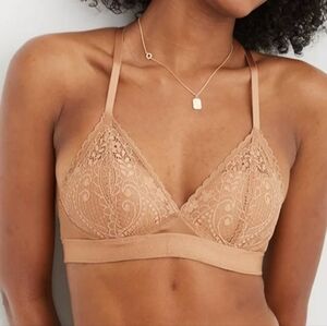 ✨️AERIE REAL POWER WIRELESS PUSH UP PAISLEY LACE BRA SIZE 34C